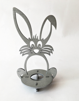 Egg holder "Hare" - silver